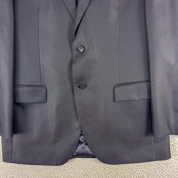 Emilio‎ Yuste Blazer Mens 40R Charcoal Silk Wool Two Button Side Vents Italy